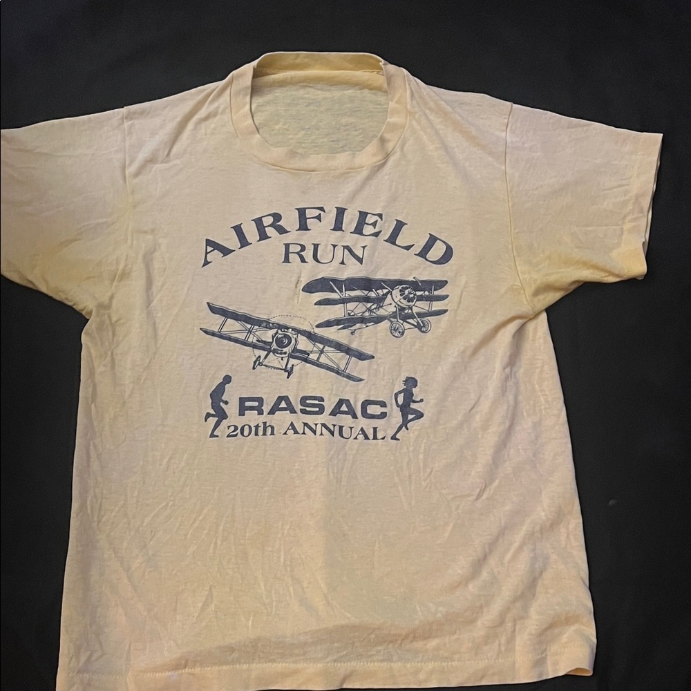 Vintage soft single-stitch Airfield Run Graphic T-Shirt